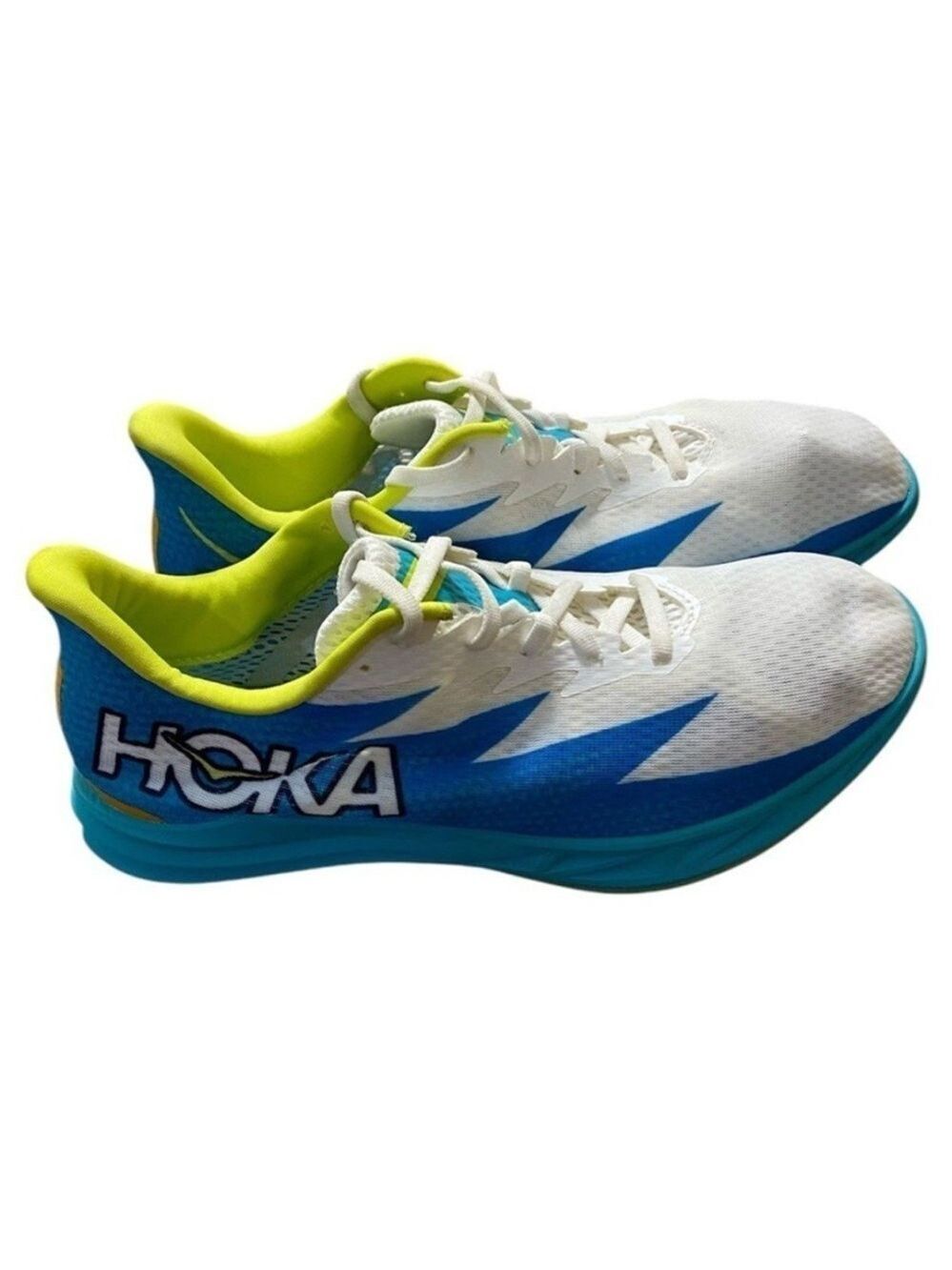 Hoka crescendo White and Blue Athletic Sneakers unisex w 11.5 m10